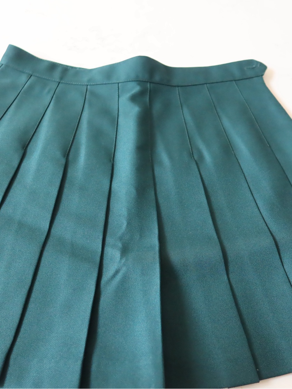 American Apparel Green Pleated Mini Skirt